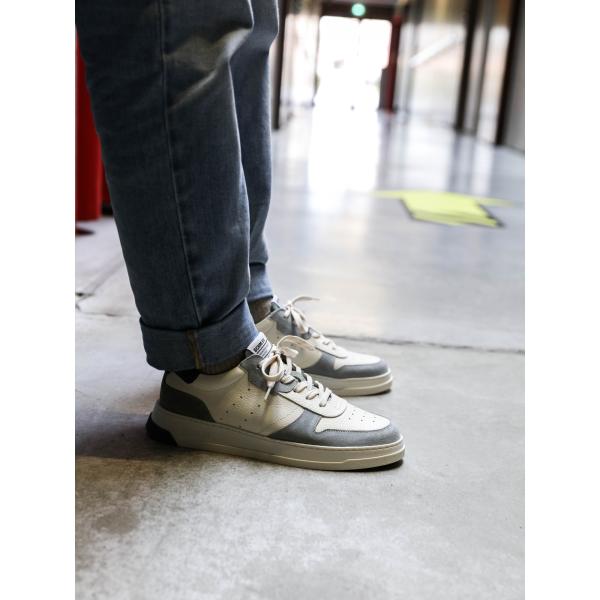 ORDER SNEAKER - SUEDE/NAPPA - CIMENT/NAVY