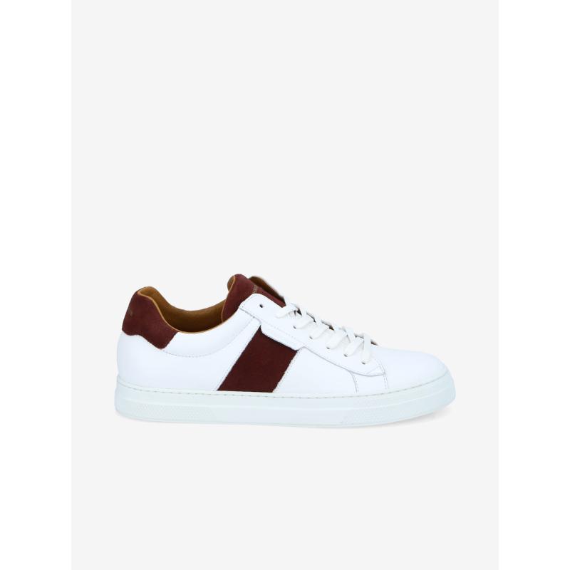 SPARK GANG - NAPPA/SUEDE - WHITE/BORDO **WM