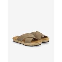CROSS SANDALE - SUEDE - TABAC