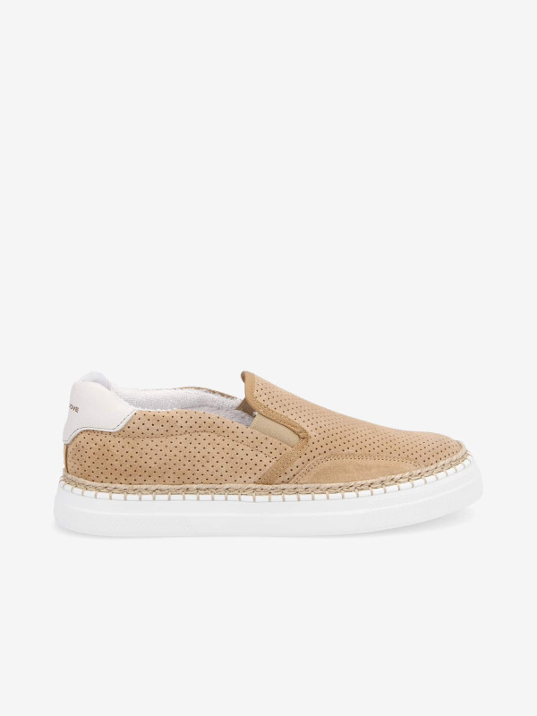 DATA SLIP ON - SUEDE PUNCH - CAPUCCINO
