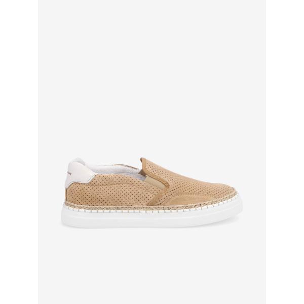 DATA SLIP ON - SUEDE PUNCH - CAPUCCINO