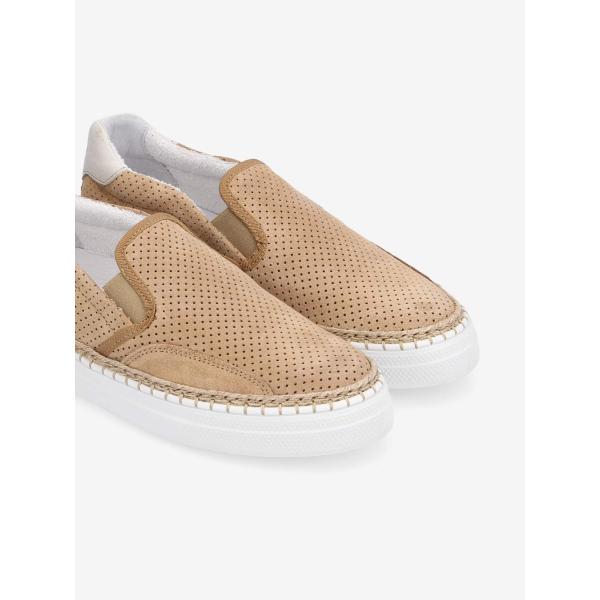 DATA SLIP ON - SUEDE PUNCH - CAPUCCINO