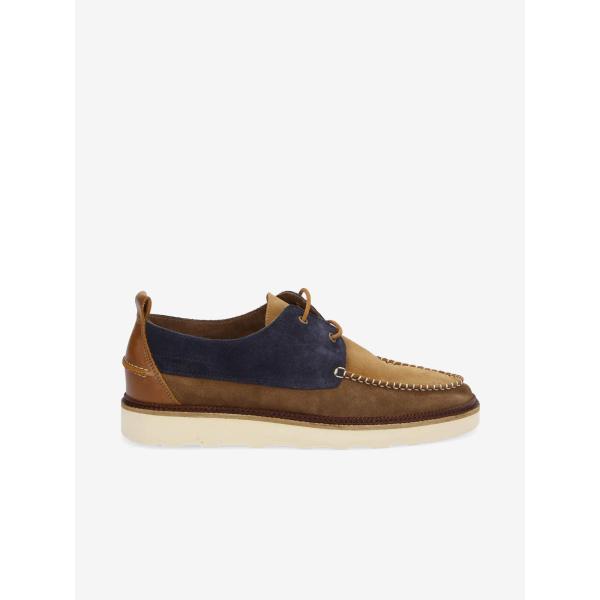 DOCK BOAT - SUEDE/SUEDE - AZUL/FANGO