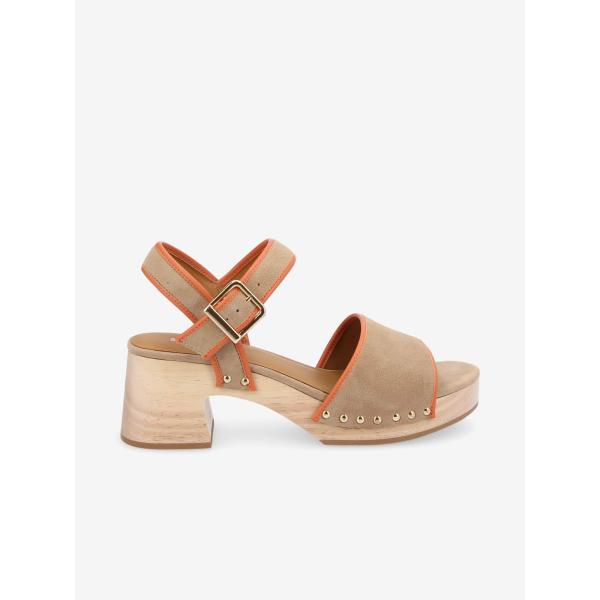 MINGO SANDALE W - KID SUEDE/HINA - OAK/SALMAN