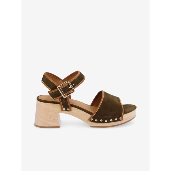 MINGO SANDALE W - KID SUEDE/HINA - OLIVE/TAN