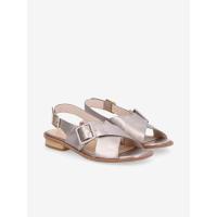 OPALE BUCKLE W - METAL GRAIN - CHAMPAGNE