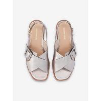 OPALE BUCKLE W - METAL GRAIN - CHAMPAGNE