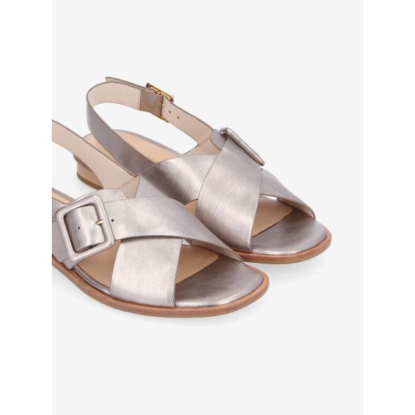 OPALE BUCKLE W - METAL GRAIN - CHAMPAGNE