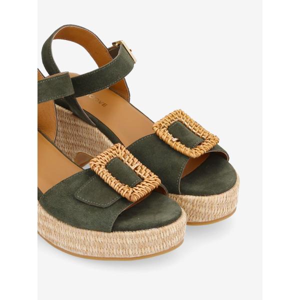 TIHANA BUCKLE W - COWSUEDE - OLIVE