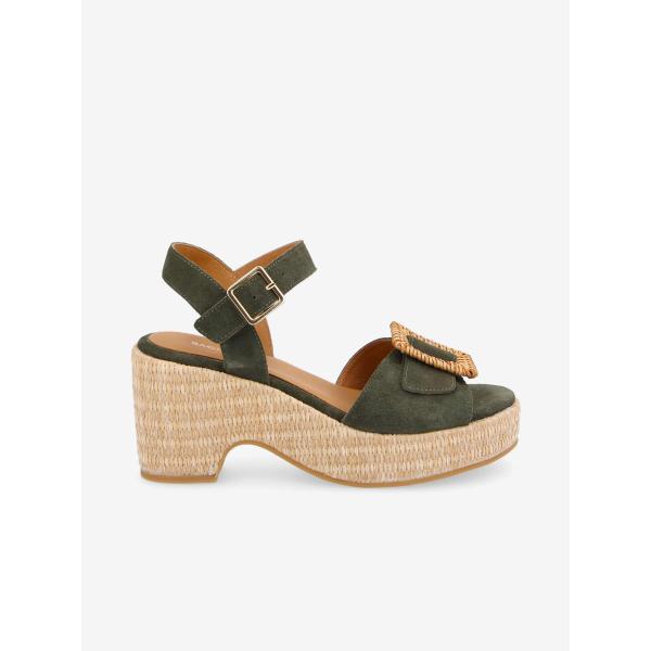 TIHANA BUCKLE W - COWSUEDE - OLIVE