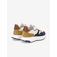 FIRE RUNNER - SUEDE/NAPPA - AZUL/COGNAC