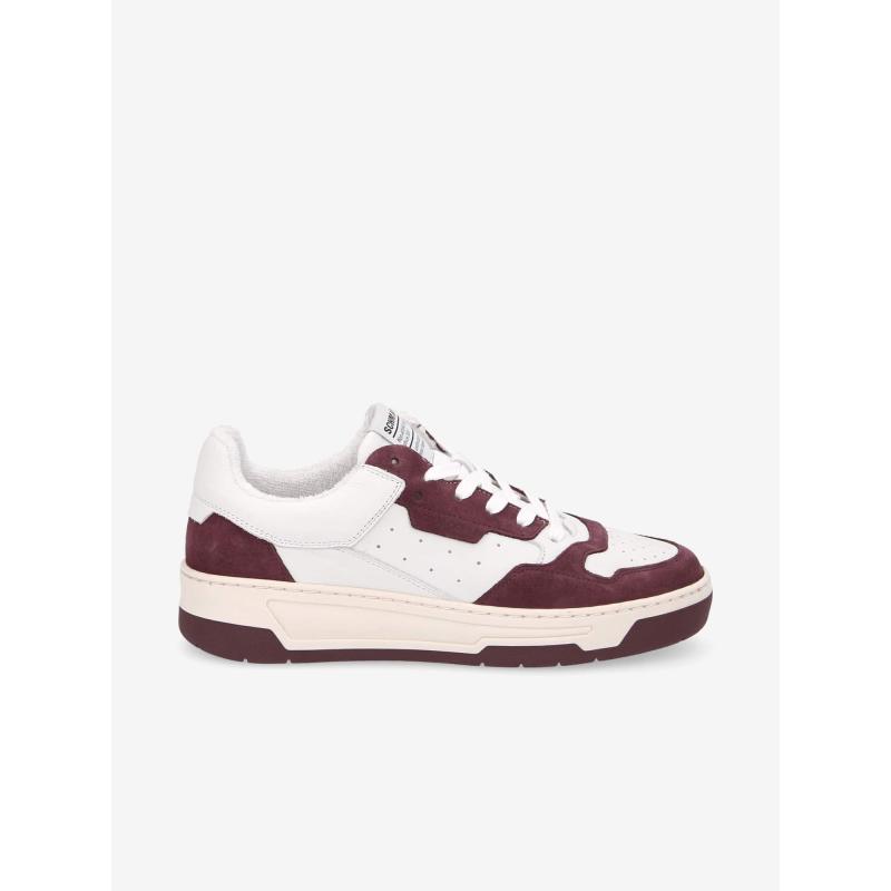 SMATCH NEW TRAINER W - SINTRA/SUEDE - WHITE/BURGUNDY