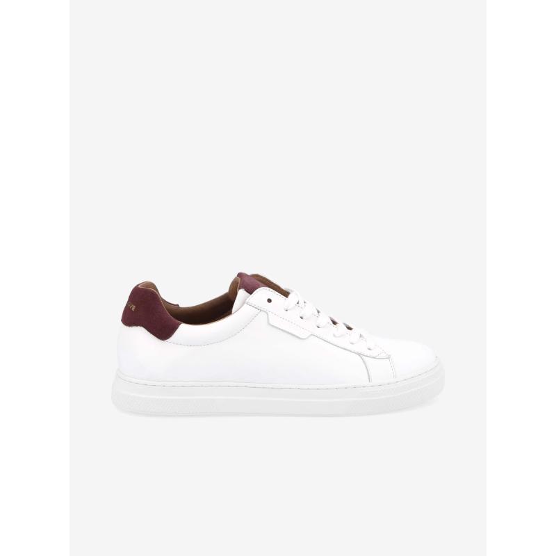 SPARK CLAY W - NAPPA/SUEDE - WHITE/BURGUNDY