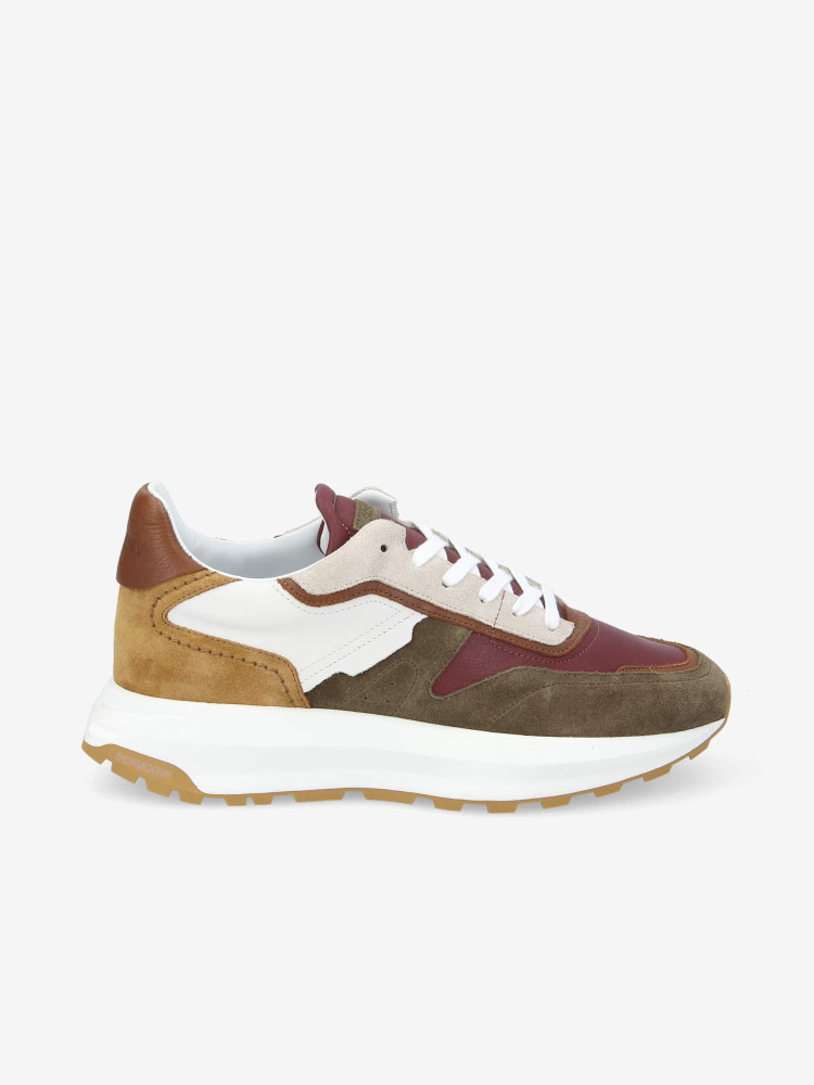 FIRE RUNNER - SUEDE/NAPPA - FORET/BORDO