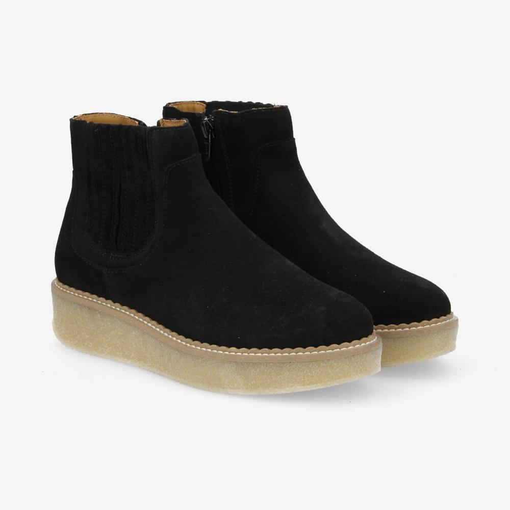 PALLAS ZIP BEETLE W - SUEDE - BLACK PALLAS ZIP BEETLE W - SUEDE - BLACK