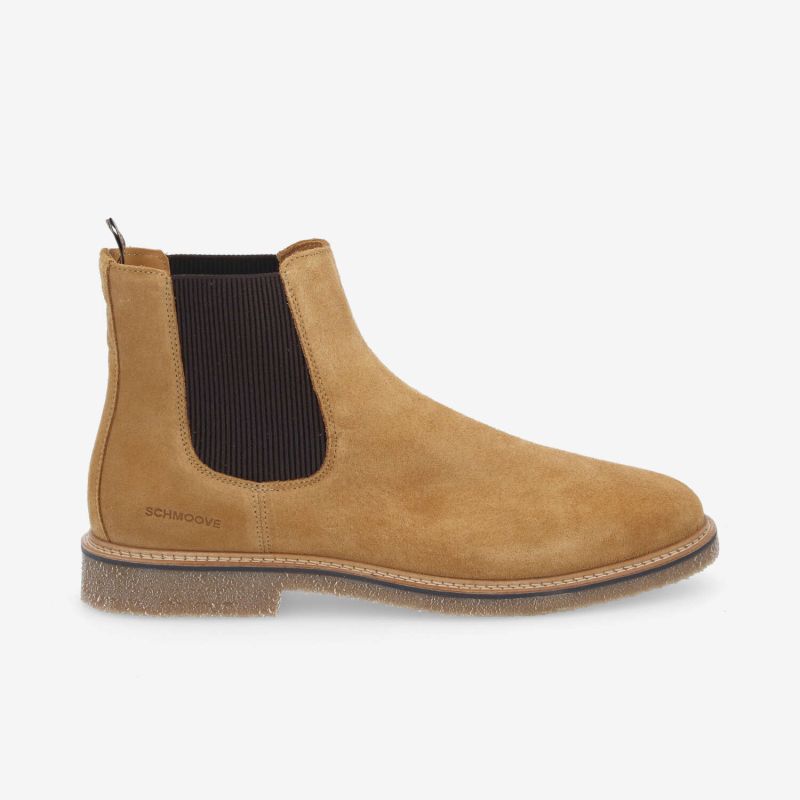 Camel chelsea boot store