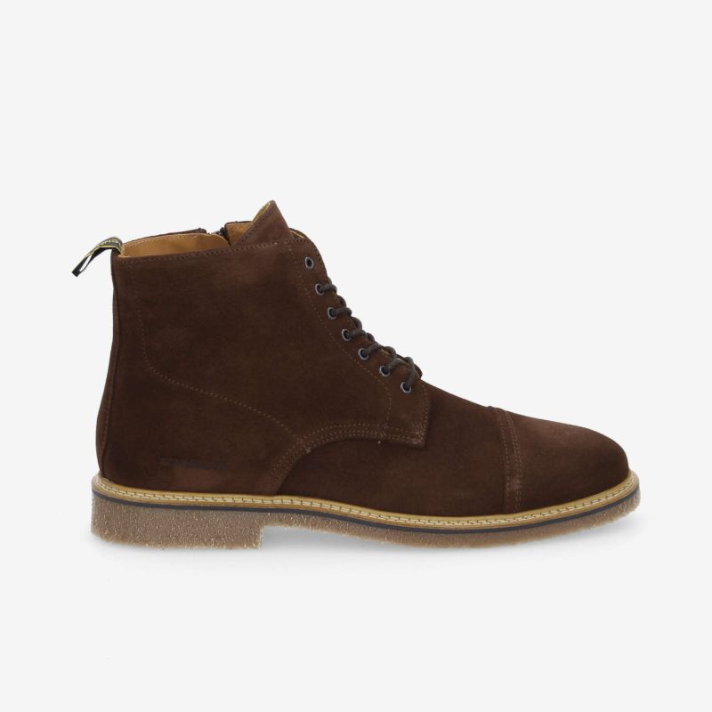 Dark brown suede boots mens shop