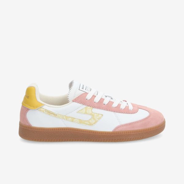 SHEFFIELD JOGGER W - NAPPA/SUEDE - BLANC/ROSE