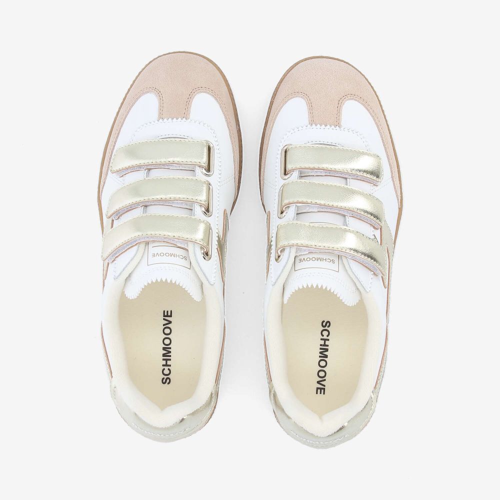 SHEFFIELD STRAPS W - NAPPA/SDE/METAL - WHITE/BEIGE/GOLD SHEFFIELD STRAPS W - NAPPA/SDE/METAL - WHITE/BEIGE/GOLD