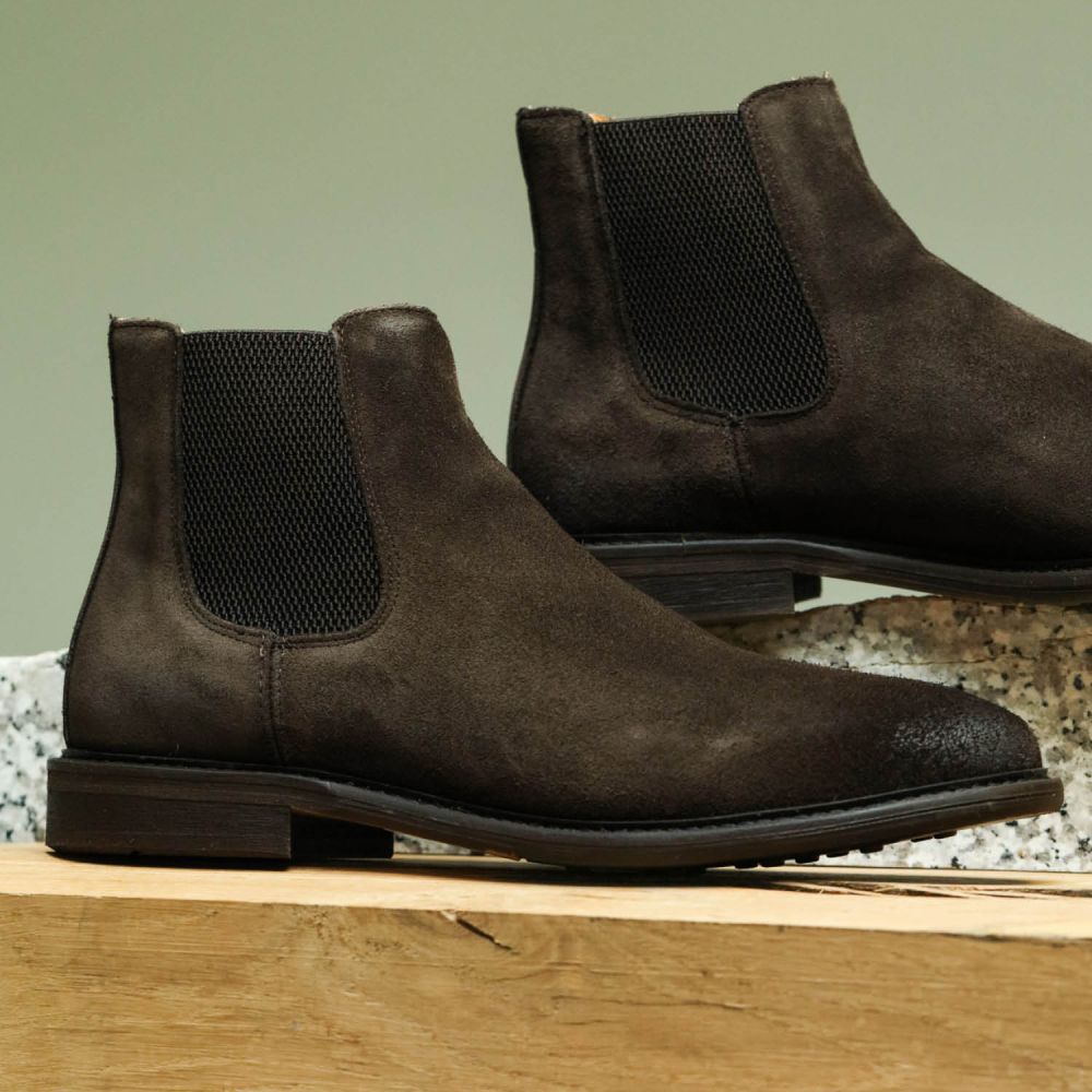 PILOT CHELSEA - SUEDE -MARRON FONCE