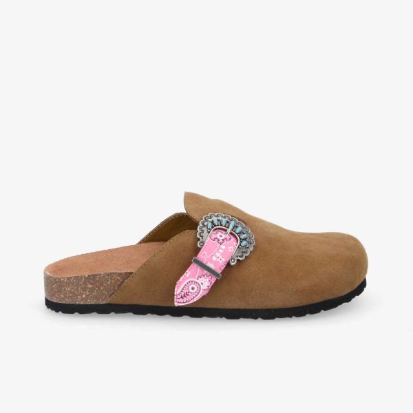 PALOMA CLOG W - SUEDE/WEST - BROWN/PINK