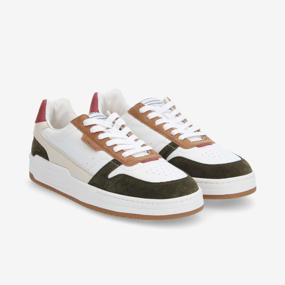 BROOKLYN PREPPY M - NAPPA/SDE/CRAZY - WHITE/KHAKI/RED BROOKLYN PREPPY M - NAPPA/SDE/CRAZY - WHITE/KHAKI/RED