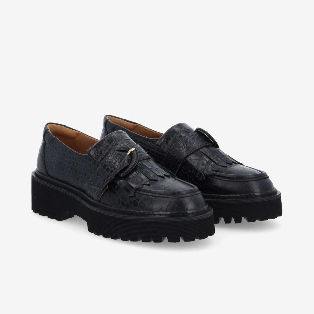 MYSEN BUCKLE W - KROCO - BLACK MYSEN BUCKLE W - KROCO - BLACK
