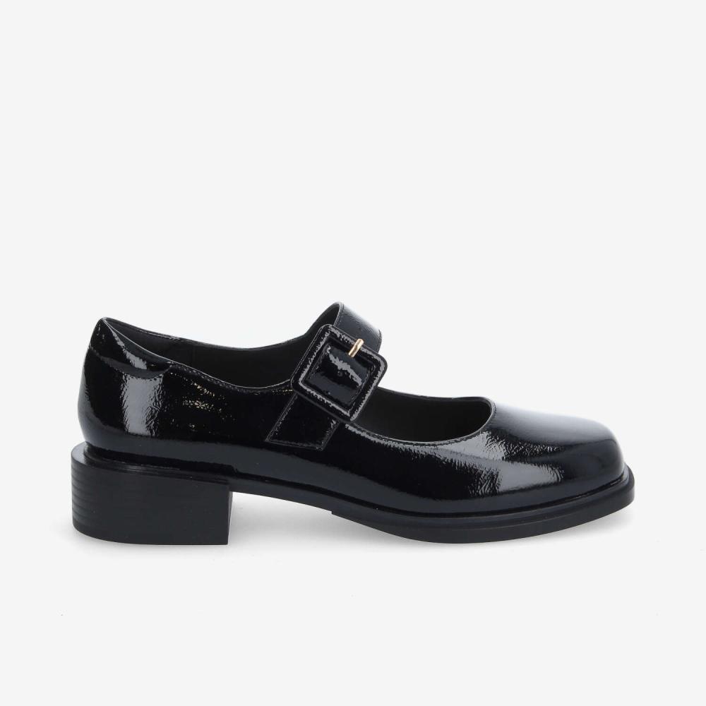 OSTEND BALLERINA W - WRINKLED PATENT - BLACK OSTEND BALLERINA W - WRINKLED PATENT - BLACK