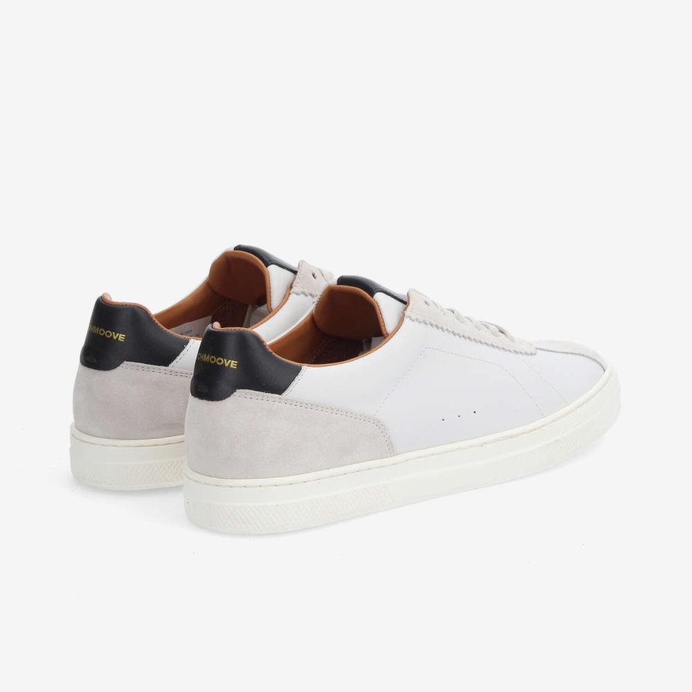 SPARK CLAY T TOE M - NAPPA/SDE/NAPPA - WHITE/OFFWHITE/BLACK SPARK CLAY T TOE M - NAPPA/SDE/NAPPA - WHITE/OFFWHITE/BLACK