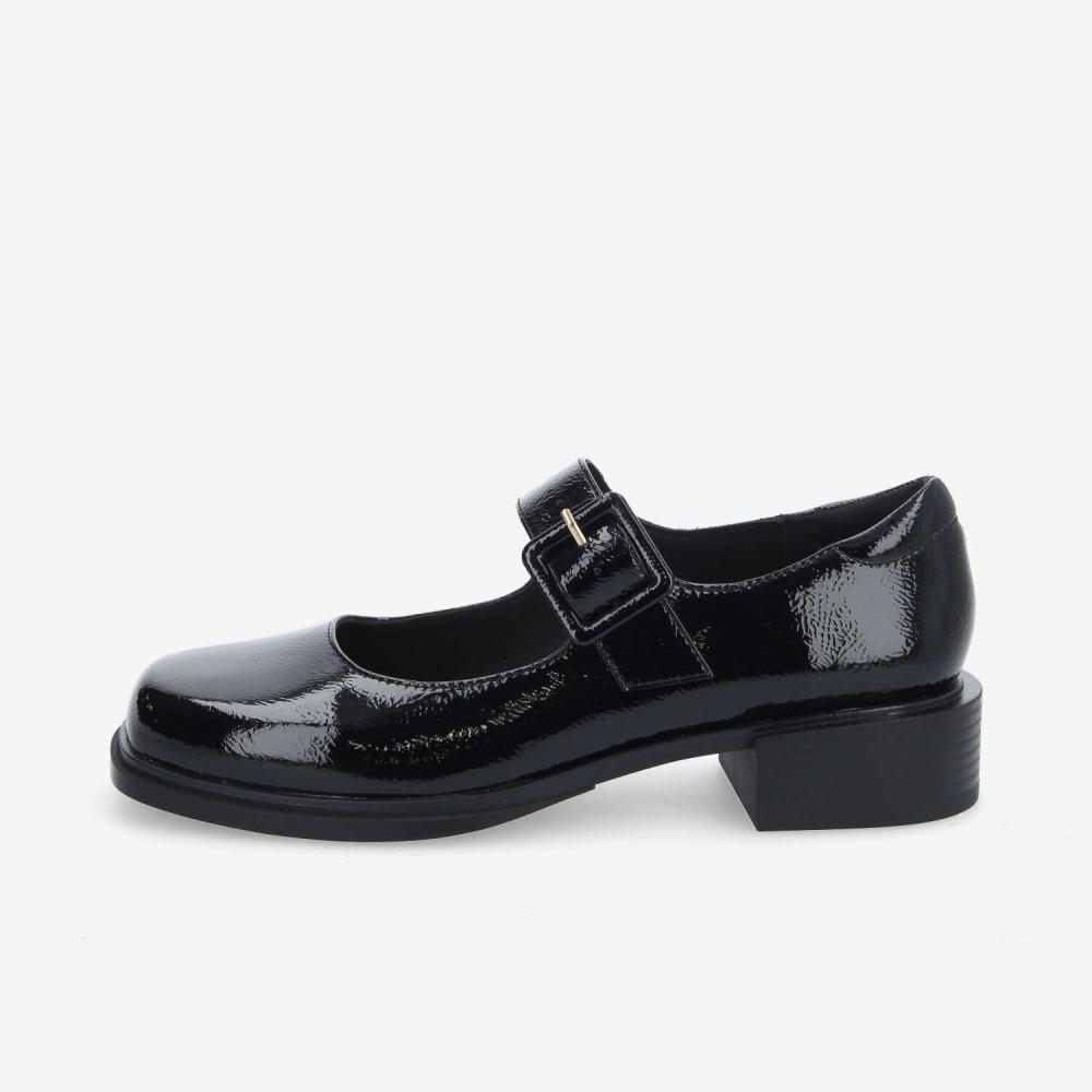 OSTEND BALLERINA W - WRINKLED PATENT - BLACK OSTEND BALLERINA W - WRINKLED PATENT - BLACK