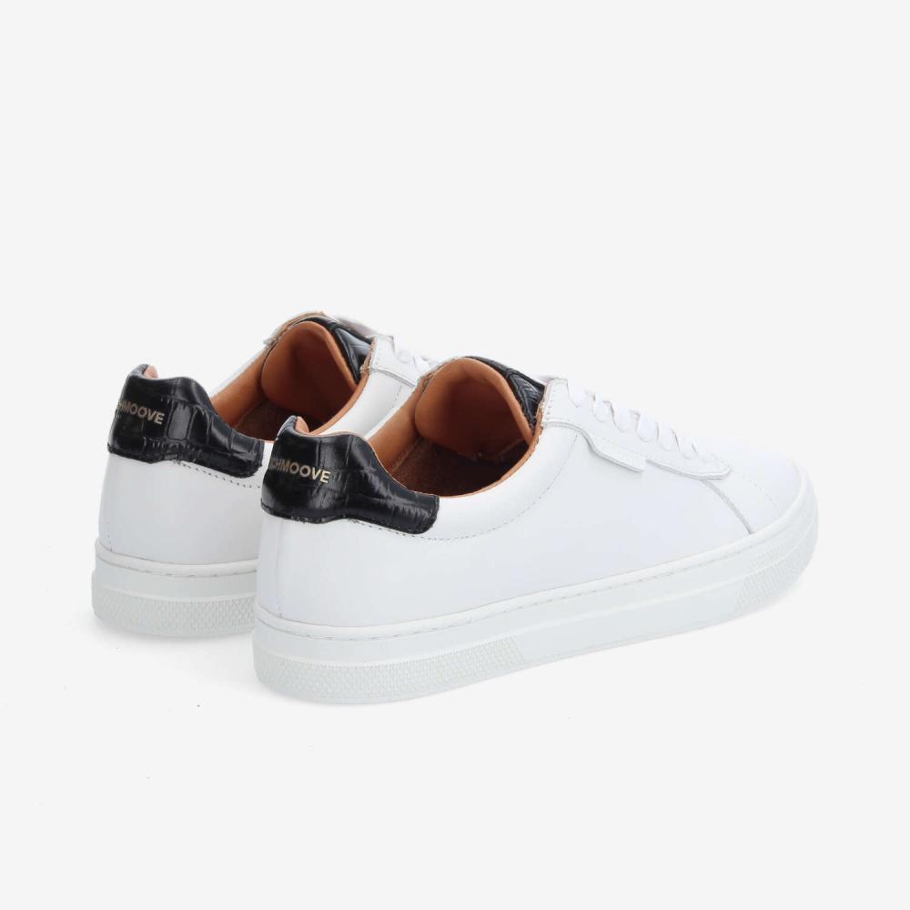 SPARKLE SNEAKER W - NAPPA/KROCO - WHITE/BLACK SPARKLE SNEAKER W - NAPPA/KROCO - WHITE/BLACK
