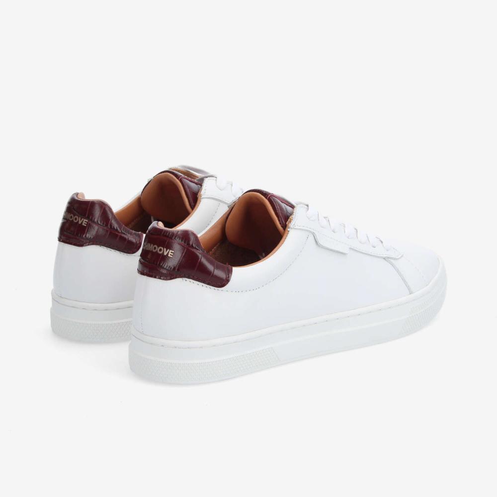 SPARKLE SNEAKER W - NAPPA/KROCO - WHITE/BURGUNDY SPARKLE SNEAKER W - NAPPA/KROCO - WHITE/BURGUNDY