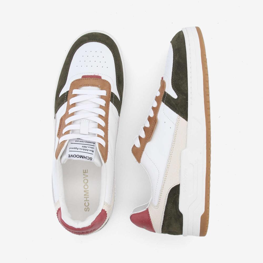 BROOKLYN PREPPY M - NAPPA/SDE/CRAZY - WHITE/KHAKI/RED BROOKLYN PREPPY M - NAPPA/SDE/CRAZY - WHITE/KHAKI/RED