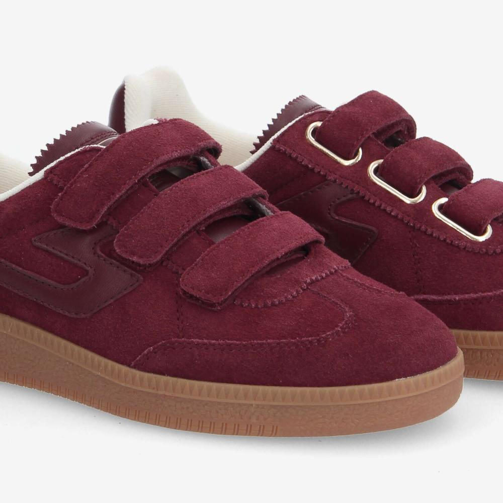 SHEFFIELD STRAPS W - SUEDE/NAPPA - BURGUNDY SHEFFIELD STRAPS W - SUEDE/NAPPA - BURGUNDY