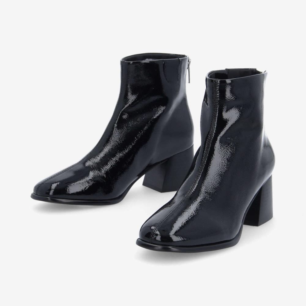 SKARA BOOTS W - WRINKLED PATENT - BLACK SKARA BOOTS W - WRINKLED PATENT - BLACK
