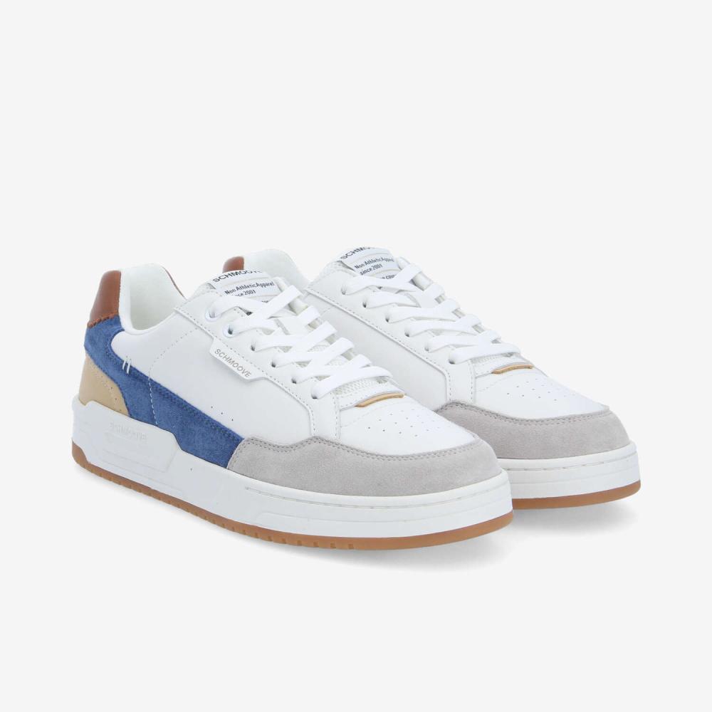 BROOKLYN PREPPY M - NAPPA/SDE/SDE - WHITE/GREY/BLUE