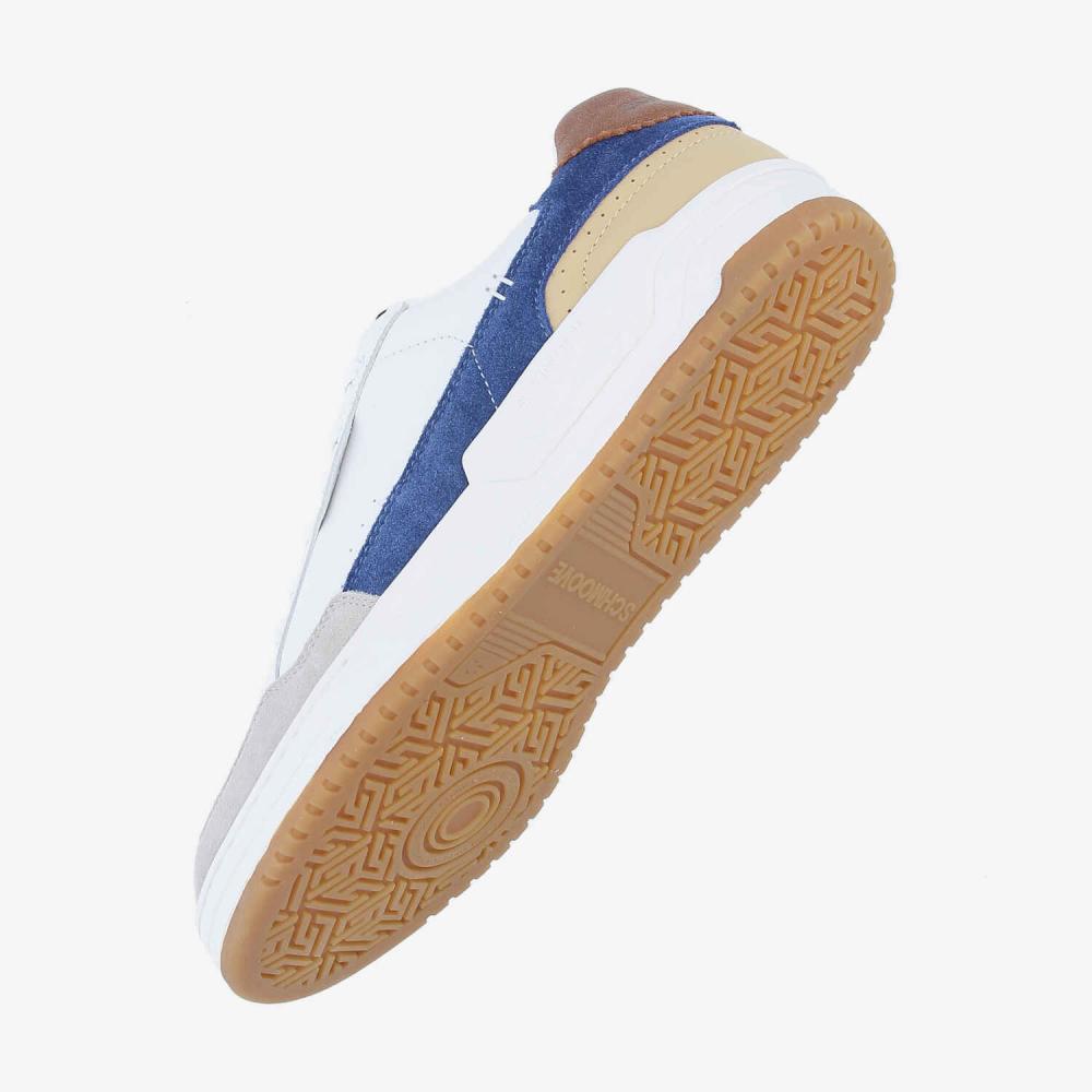 BROOKLYN PREPPY M - NAPPA/SDE/SDE - WHITE/GREY/BLUE