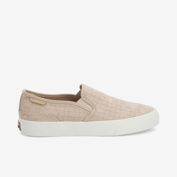 ARLO SLIP ON M - EMBOSSED SUEDE - BEIGE