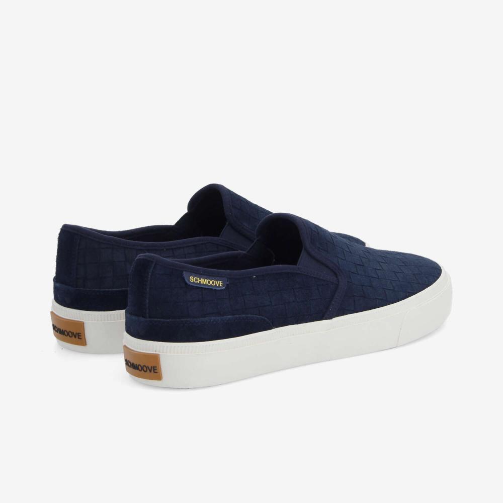 ARLO SLIP ON M - EMBOSSED SUEDE - NAVY