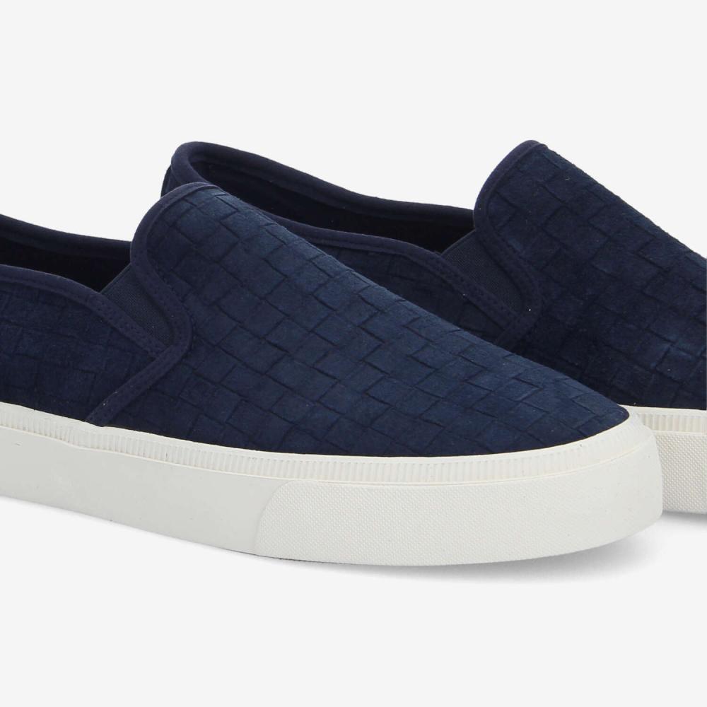 ARLO SLIP ON M - EMBOSSED SUEDE - NAVY