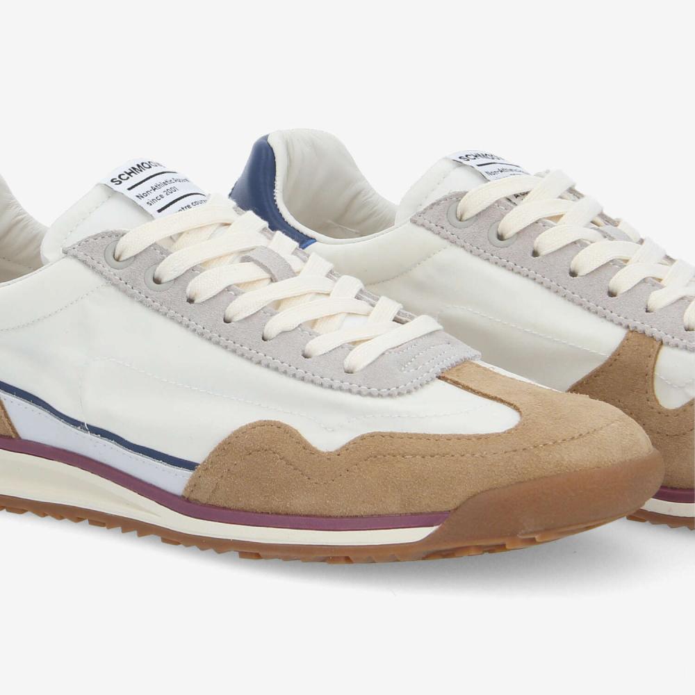 CAMDEN SNEAKER M - NYLON/SUEDE/NAP - BLANC CASSÉ/CAMEL/BLEU MARINE