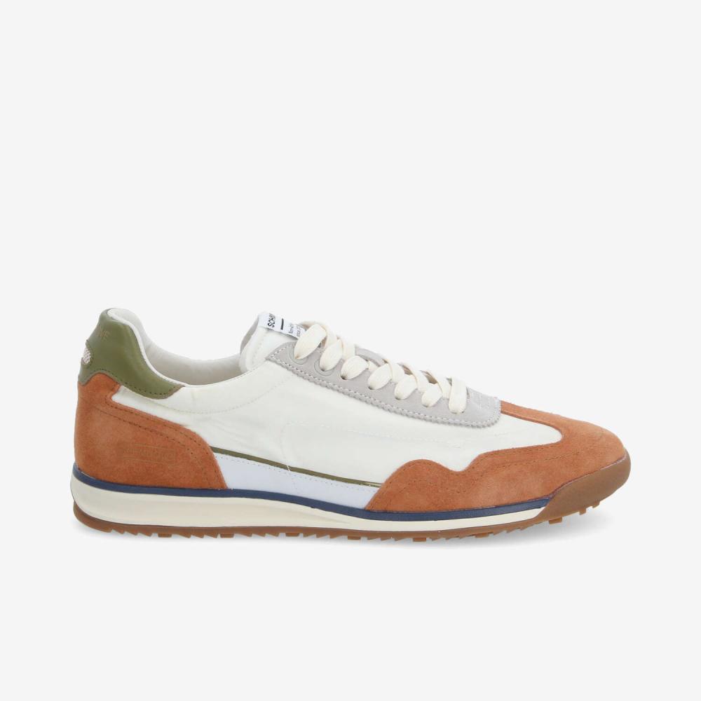 CAMDEN SNEAKER M - NYLON/SUEDE/NAP - OFF WHITE/BROWN/GREEN