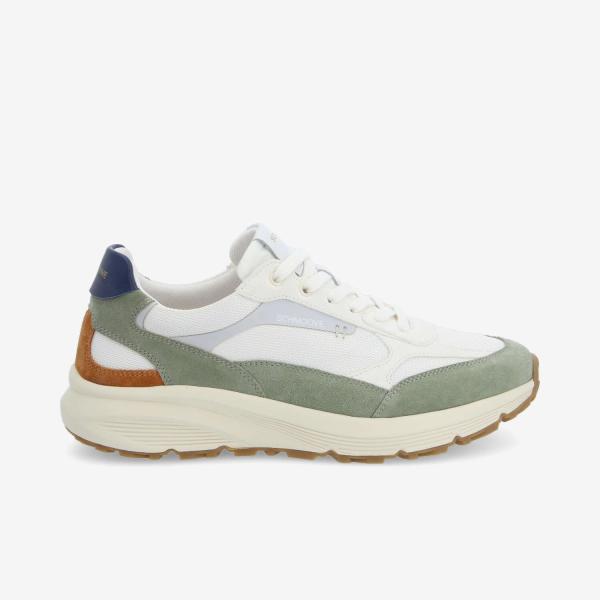 DUSK RUNNER M - KNIT/SUEDE - BLANC CASSÉ/VERT