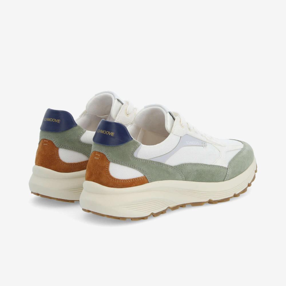 DUSK RUNNER M - KNIT/SUEDE - BLANC CASSÉ/VERT