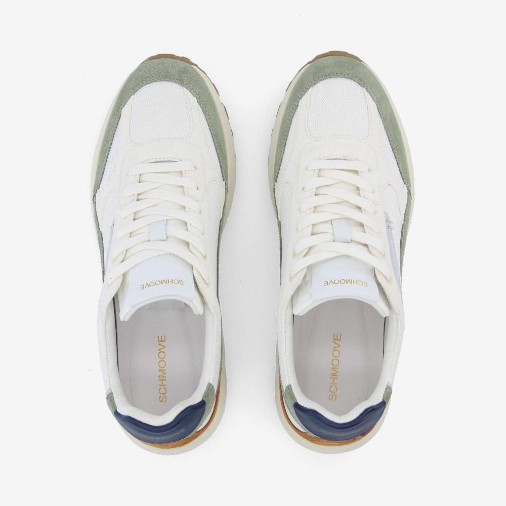 DUSK RUNNER M - KNIT/SUEDE - OFF WHITE/GREEN