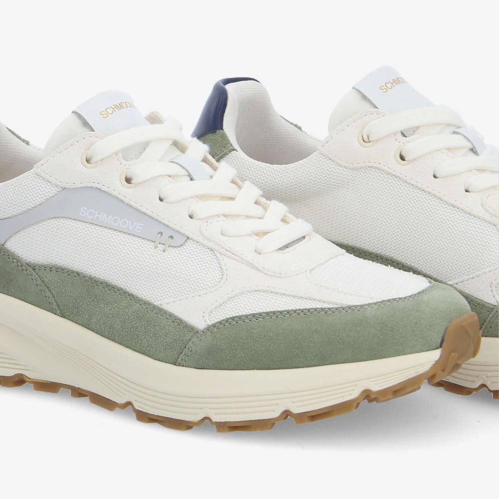 DUSK RUNNER M - KNIT/SUEDE - OFF WHITE/GREEN