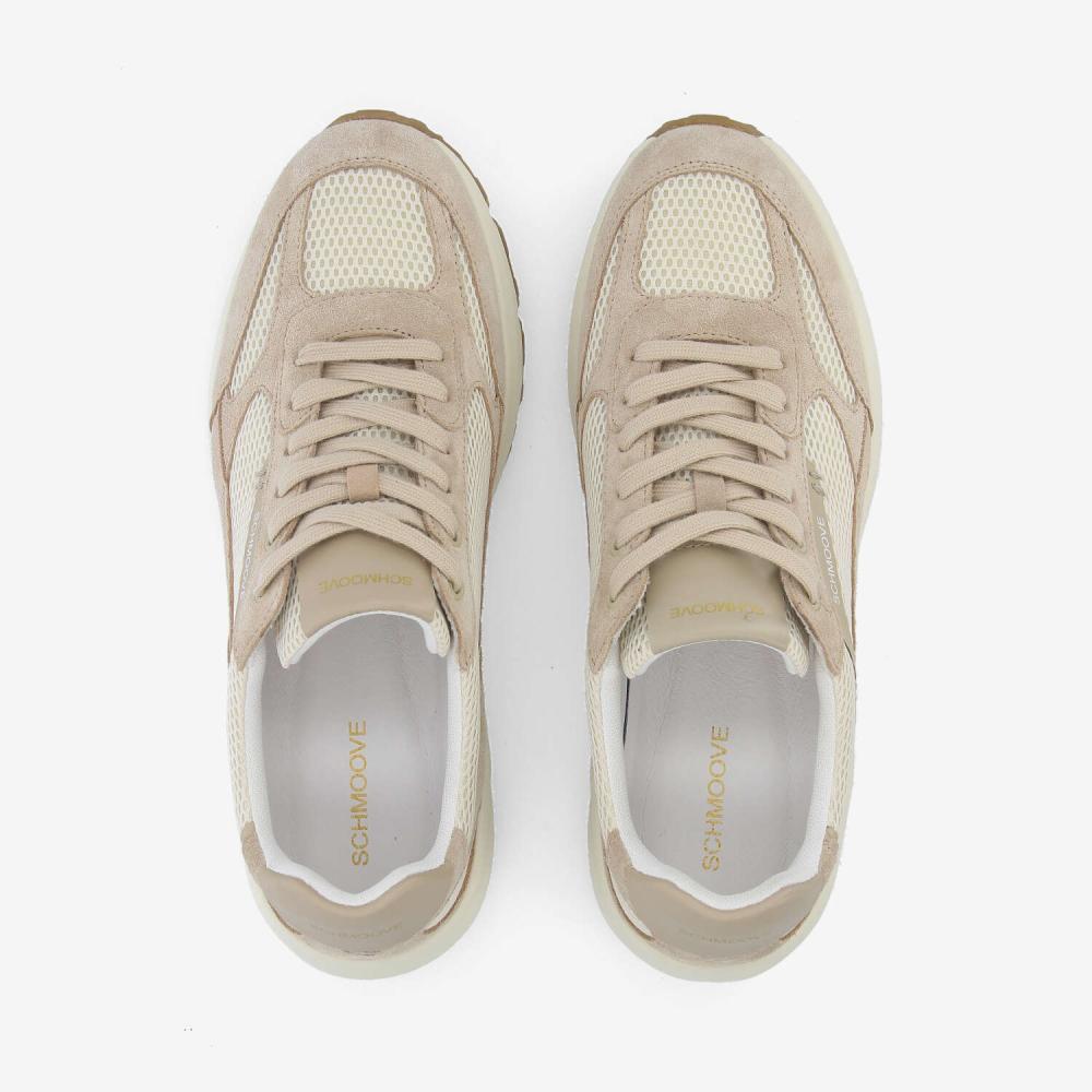 DUSK RUNNER M - MESH/SUEDE - BLANC CASSÉ/BEIGE