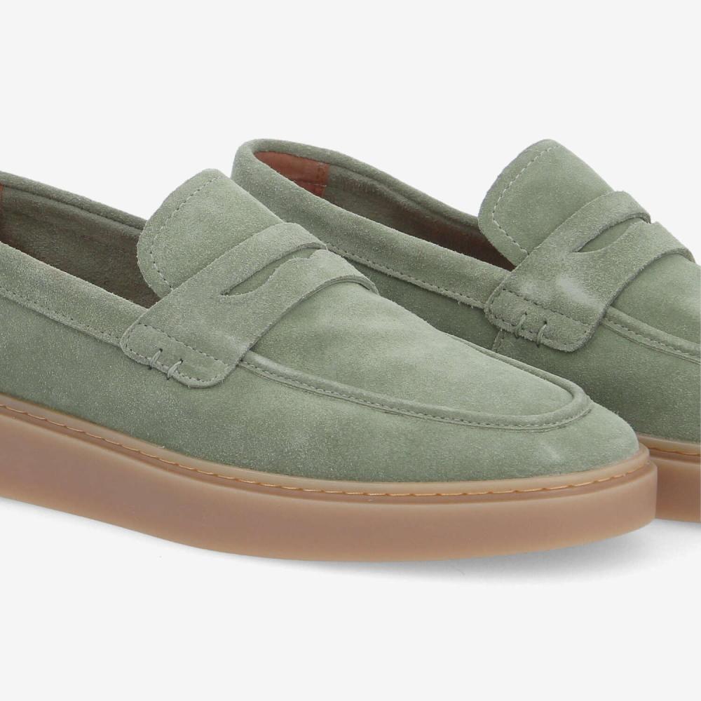 LOAFLY MOC M - SUEDE - GREEN