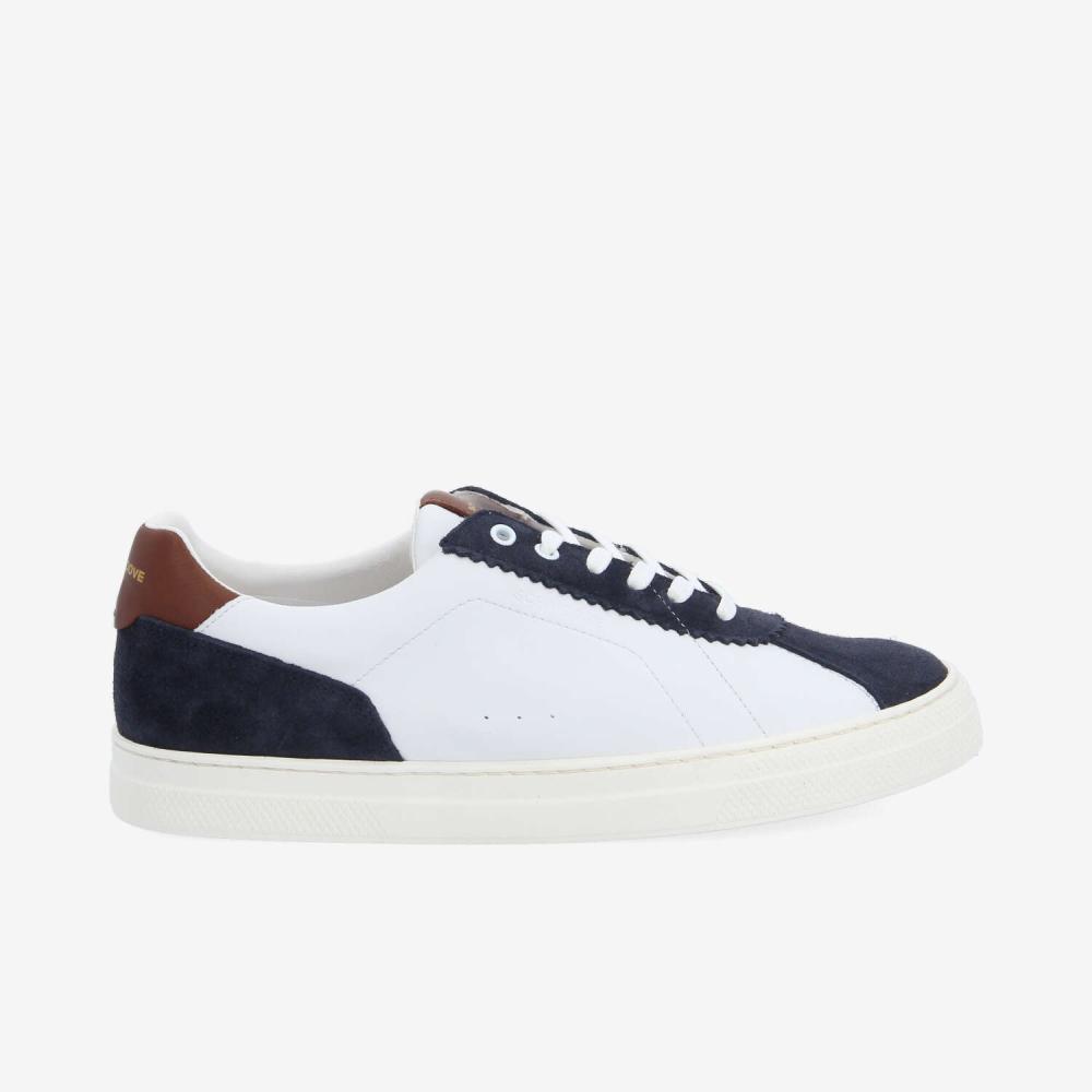 SPARK CLAY NW TTOE M - NAPPA/SDE/NAPPA - BLANC/BLEU MARINE/CAMEL