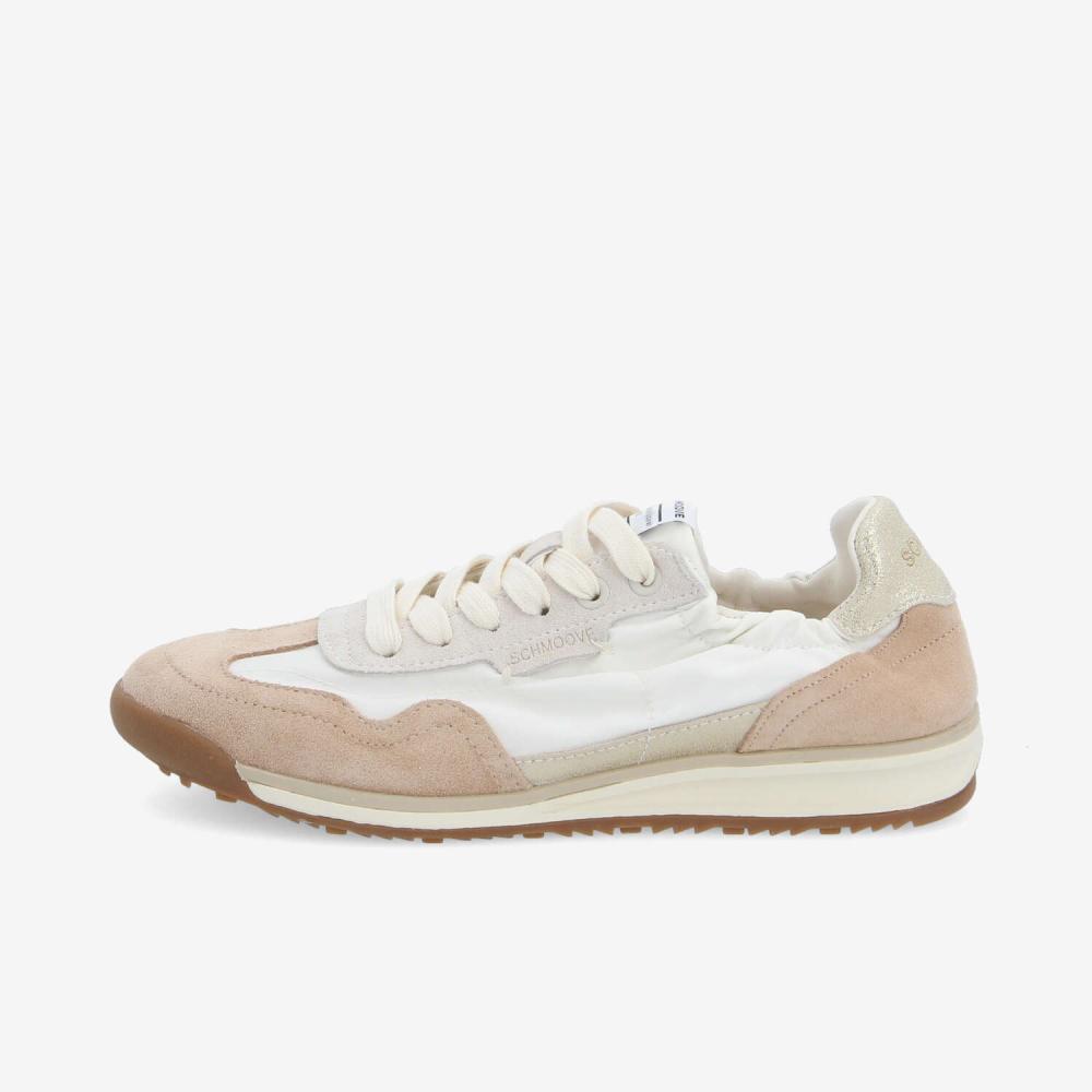 CAMDEN SNEAKER W - NYL/SDE/CRYSTAL - OFF WHITE/BEIGE/GOLD